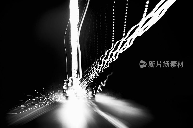 Traffic in Road Tunnel - Motion İmage